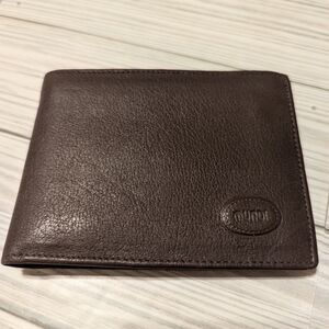 Mundi Brown Nappa Cowhide Leather Card Organizer Travel Wallet Brazil